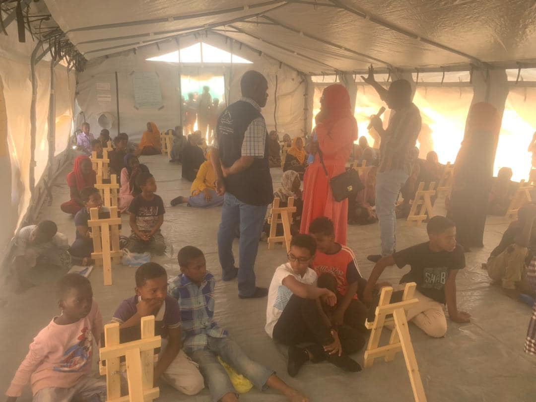 Launching of the E-learning center in the safe spaces for children at Dugaim School in the Halfa locality, Northern State